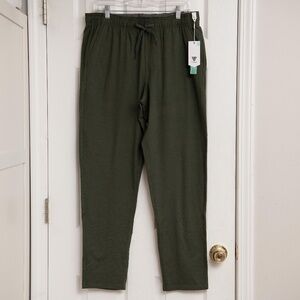 VISSLA Lounge Pants NWT! Sz L Dark Green Eco Earth Friendly Materials Sweatpants